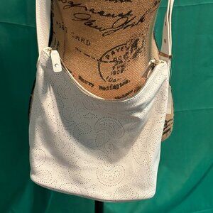 Talbots White Filigree Cross-Body purse